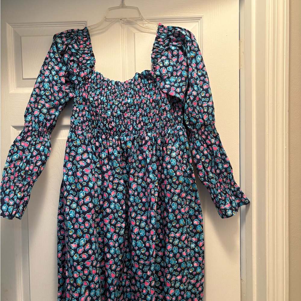 Lilly Pulitzer Blue and Pink Floral Dress